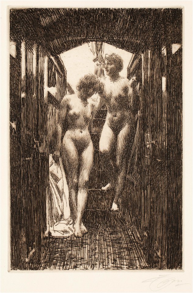 Anders Zorn - Cabin (etching) 1917