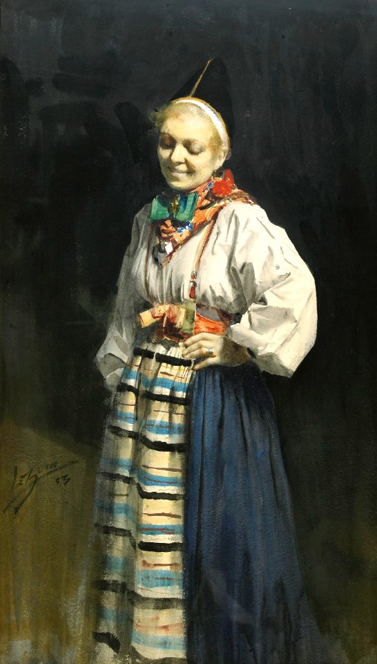 Anders Zorn - Dalecarlian girl from Rättvik 1880