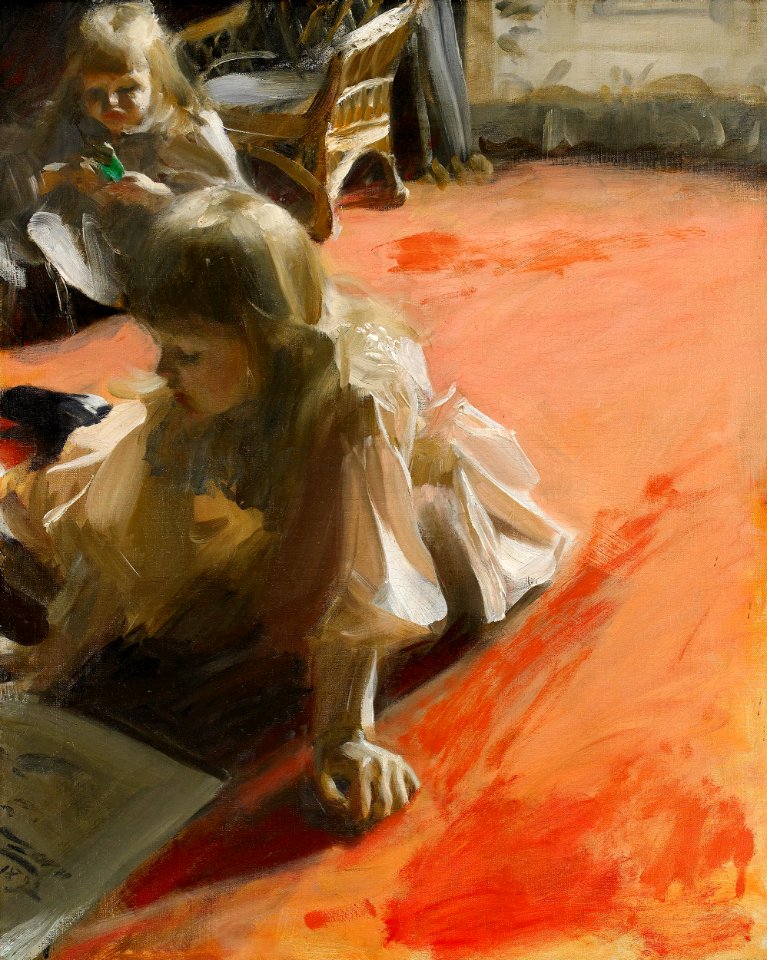 Anders Zorn - A Portrait of the Daughters of Ramon Subercasseaux