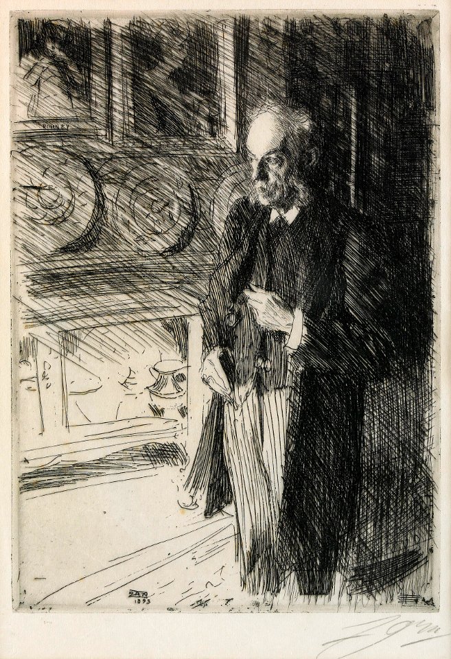 Anders Zorn - Henry Marquand (etching) 1893