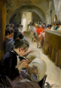 Anders Zorn - Lace-making in Venice 1894