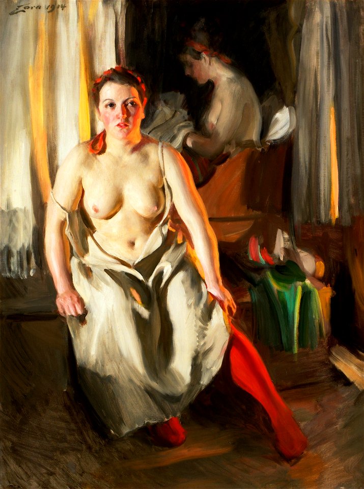 Anders Zorn - Röd strumpa