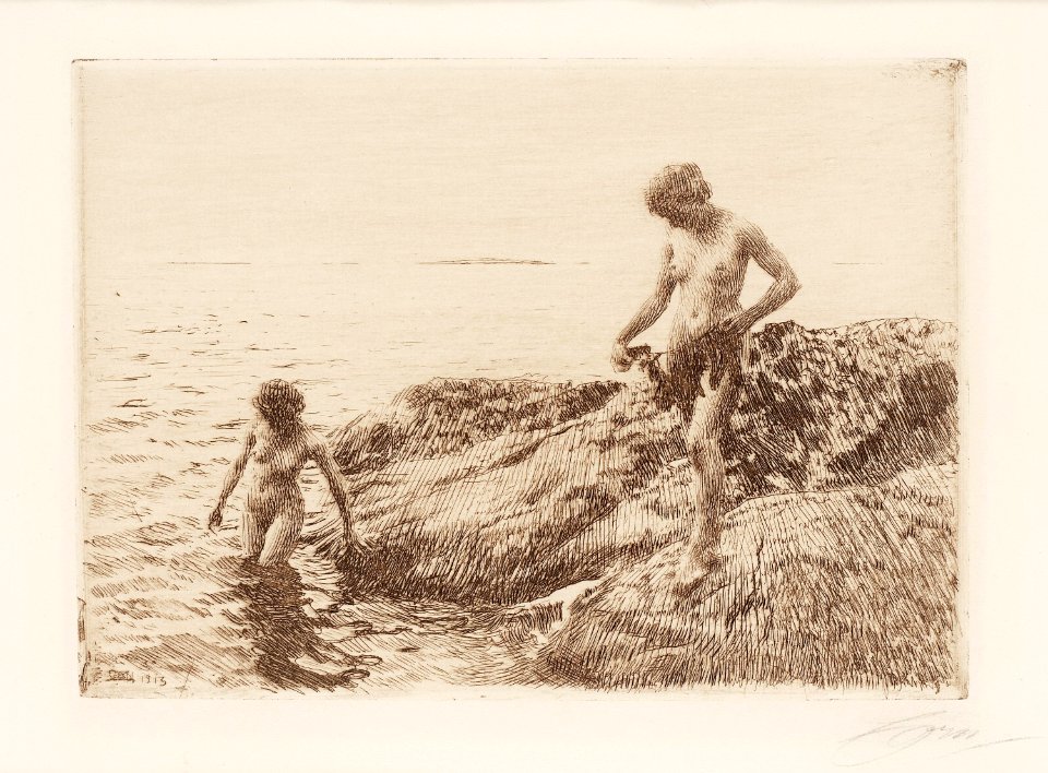 Anders Zorn - The Outer Skerries (etching) 1913