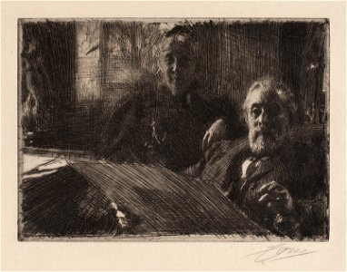 Anders Zorn - Mr. och Mrs. Fürstenberg (etching) 1895