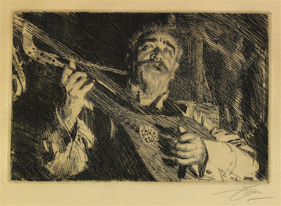 Anders Zorn - Vicke (etching) 1918