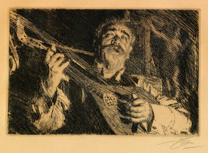 Anders Zorn - Vicke (etching) 1918