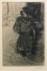 Anders Zorn - Night Effect III (etching) 1897