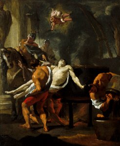 Atelier de Charles Le Brun - Martyre de saint Jean l'évangéliste, à la porte Latine - P2365 - Musée Carnavalet