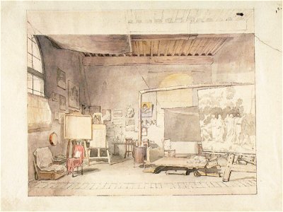 Atelier of Alexander Ivanov in Rome 1830s