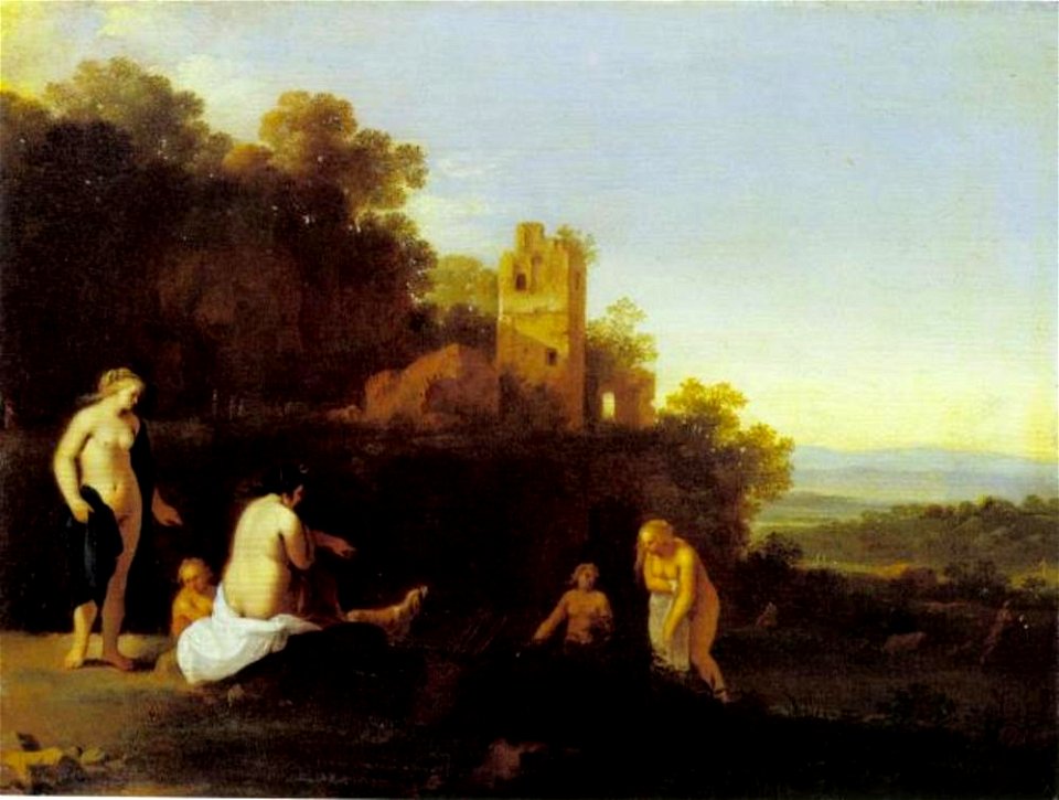Atelier van Cornelis van Poelenburch - Landschap met de ontdekking van de zwangerschap van Callisto - 625 - Städel Museum