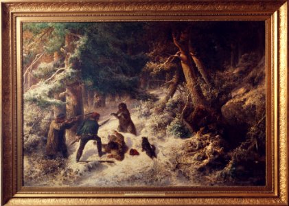 Bear-Hunting in the Winter (Wilhelm Wallander & Alfred Wahlberg) - Nationalmuseum - 18030
