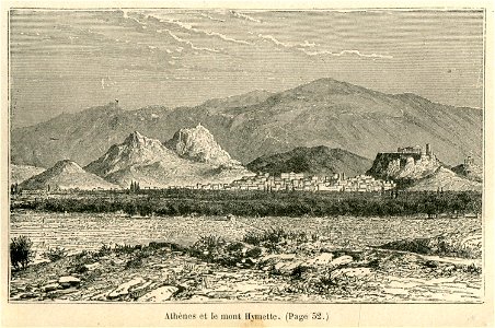 Athènes et le mont Hymette - Belle Henri - 1881