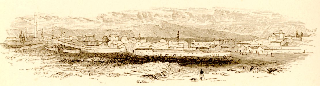 Athens from the North-west - from a Sketch by CRCockerell, RA - Wordsworth Christopher - 1882