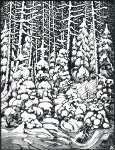 Albert König Verschneiter Wald