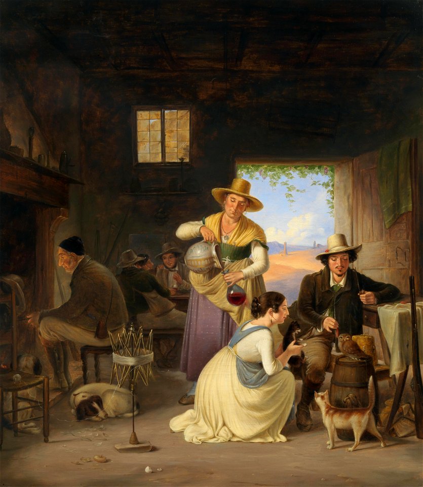 Albert Küchler Jäger in einer Taverne