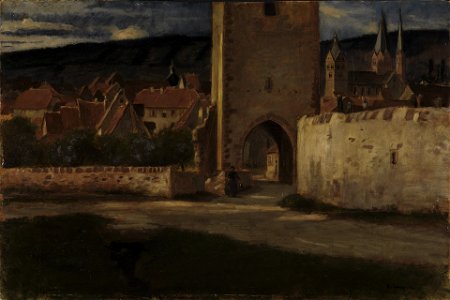 Albert Lang (1847) - An der Stadtmauer von Gelnhausen - 2165 - Staatliche Kunsthalle Karlsruhe