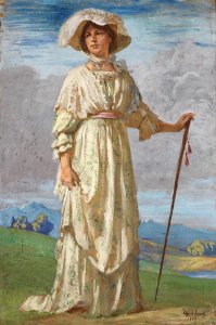 Albert Lang (1847) - Auf dem Spaziergang - 1205 - Staatliche Kunsthalle Karlsruhe
