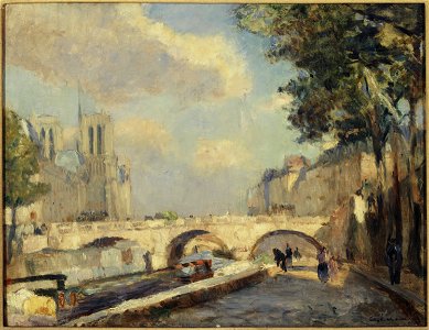 Albert Lebourg - Le pont Saint-Michel et Notre-Dame, vus du quai des Grands-Augustins - P459 - Musée Carnavalet