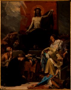 Albert Maignan - Esquisse pour l'église Saint-Nicolas-des-Champs , Le Christ Rédempteur, Le Christ appelle à lui les affligés - PPP4771 - Musée des Beaux-Arts de la ville de Paris