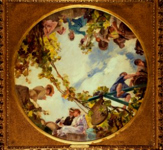 Albert Maignan - Vendanges en Bourgogne Esquisse pour le plafond du Buffet de la gare de Lyon (restaurant le Train Bleu) - P2457 - Musée Carnavalet