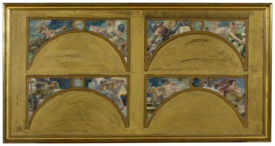 Albert Maignan - Esquisse pour le salon des Lettres de l'Hôtel de Ville , les grandes œuvres littéraires (La Chanson - PPP4092 - Musée des Beaux-Arts de la ville de Paris