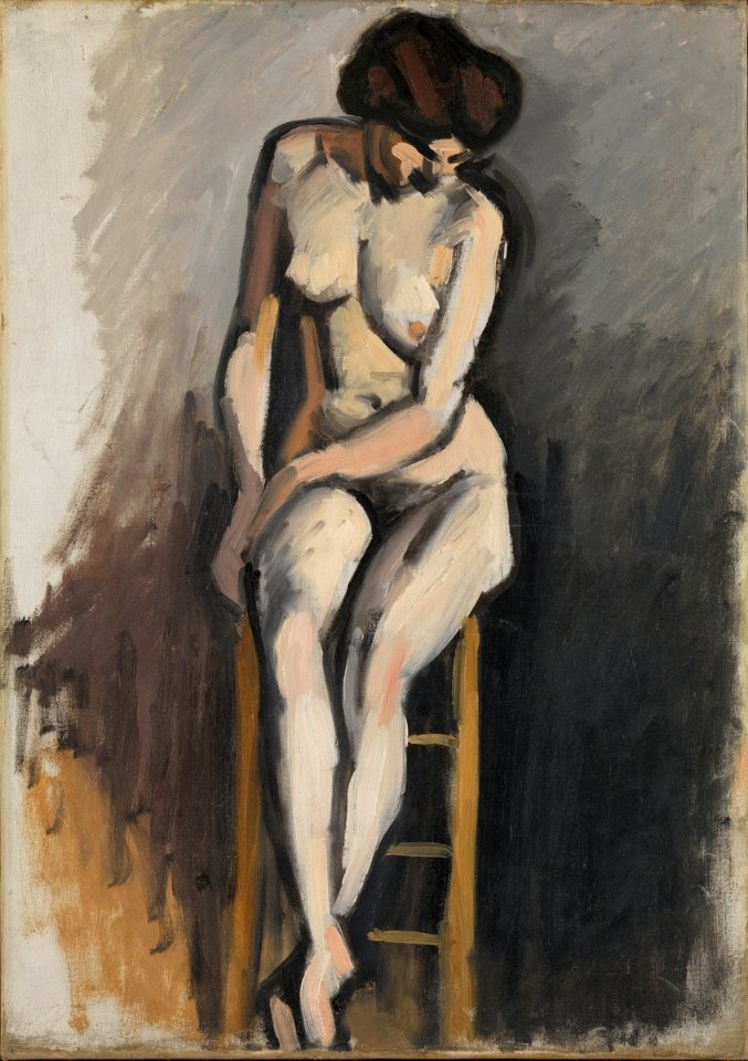 Albert Marquet - Woman Nude - Mørk kvinnelig akt - Nasjonalmuseet - NG.M.02230