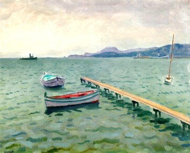 Albert Marquet, 1938 - L'arrivée du bateau postal à Porquerolles