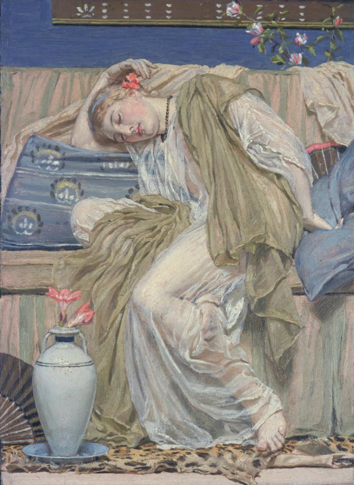 Albert Moore - A Sleeping Girl - Google Art Project