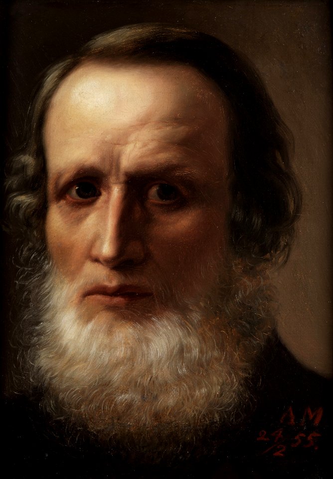 Albert Mirsalis Bildnis eines Herrn mit grauem Bart 1855