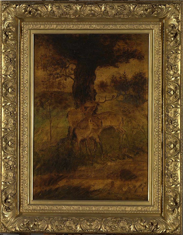 Albert Pinkham Ryder - A Stag and Two Does - 2014.67.2 - Smithsonian American Art Museum