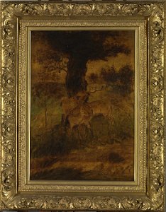 Albert Pinkham Ryder - A Stag and Two Does - 2014.67.2 - Smithsonian American Art Museum. Free illustration for personal and commercial use.