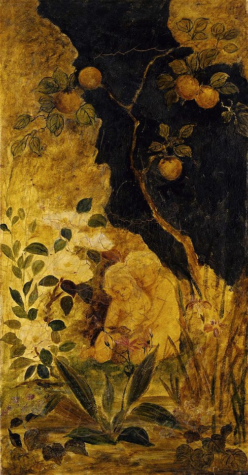 Albert Pinkham Ryder - Panel for a Screen, Children Playing with a Rabbit - 1929.6.106C - Smithsonian American Art Museum