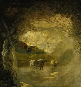 Albert Pinkham Ryder - Landscape with Trees and Cattle - 1929.6.100 - Smithsonian American Art Museum