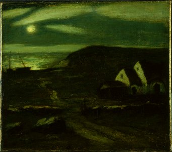 Albert Pinkham Ryder - Fisherman's Hut - Google Art Project. Free illustration for personal and commercial use.