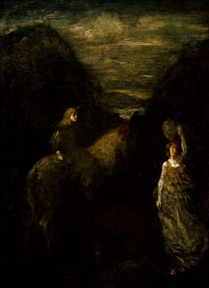 Albert Pinkham Ryder - King Cophetua and the Beggar Maid - 1929.6.99 - Smithsonian American Art Museum