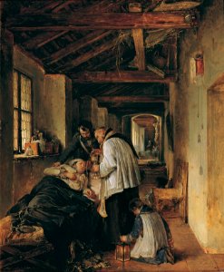 Albert Schindler - Einem verwundeten Offizier wird die letzte Ölung erteilt - 3617 - Kunsthistorisches Museum