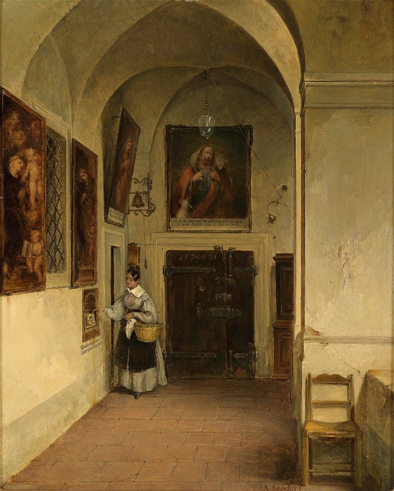 Albert Schindler Im Klostergang