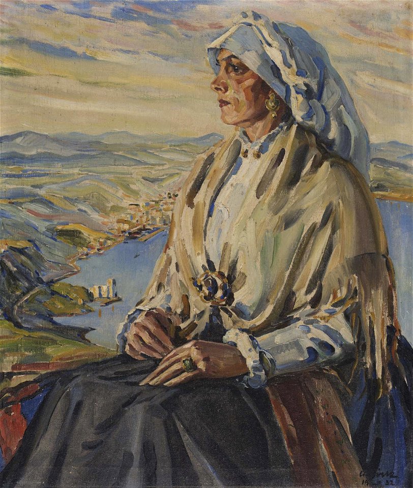 Albert Sirk - Portret Sirkove žene v narodni noši