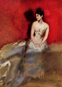 Albert von Keller - Porträt der Frau des Künstlers, 1887