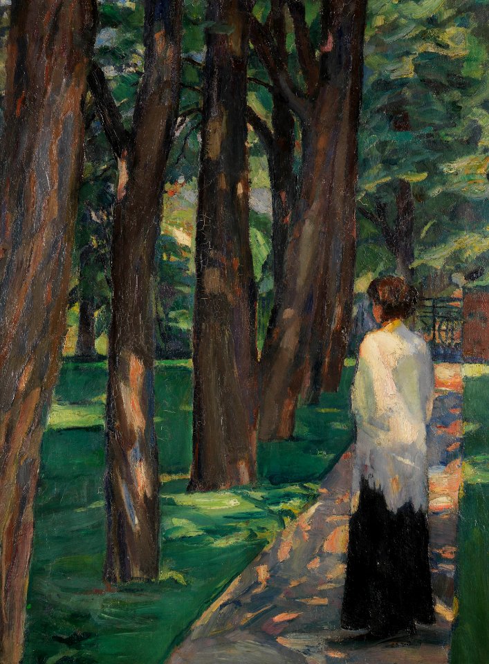Albert Weisgerber Dame im Park 1910