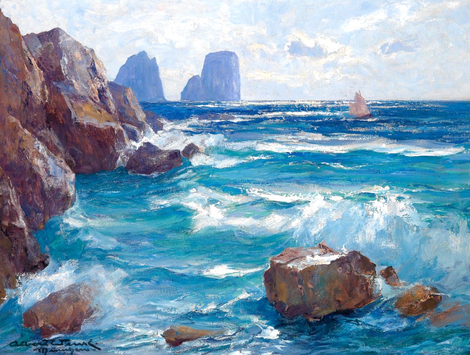 Albert Wenk Küste bei Capri