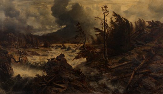 Albert Zimmermann - Gewittersturm im Hochgebirge - 2397 - Kunsthistorisches Museum