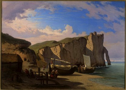 Albert Żamett - View of Cap d'Entifer in Etretat, Normandy - MP 2491 MNW - National Museum in Warsaw