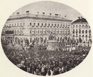 Albert, Joseph - München, Odeonsplatz – Feier am Denkmal König Ludwigs I. (Zeno Fotografie)