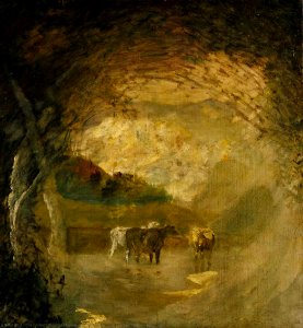 Albert-pinkham-ryder-landscape-with-trees-and-cattle-painting- - Copy. Free illustration for personal and commercial use.