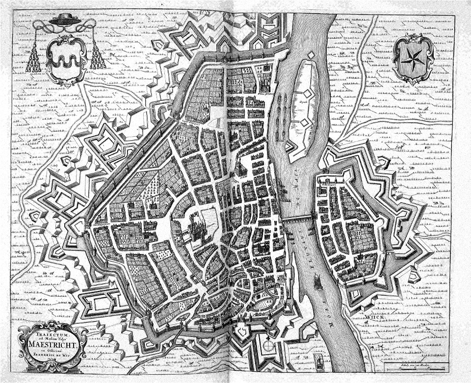 Atlas Beudeker-C9E10 043 13X-TRAIECTUM ad Mosam Vulgo MAESTRICHT.