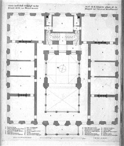 Atlas Beudeker-C9E10 048 14D-GROND van de derde verdiepingh van het STADT-HUYS VAN MAASTRICHT.