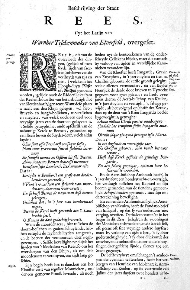 Atlas Beudeker-C9E10 103 001-Beschrijving der Stadt REES ...