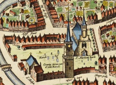 Atlas de Wit 1698-pl053-Dokkum-KB PPN 145205088-uitsnede Sint-Bonifatiusklooster