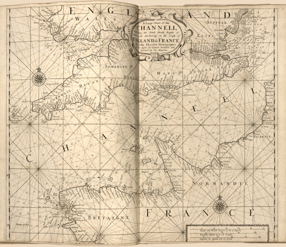 Atlas maritimus or, the sea-atlas - being a book of maratime (sic) charts describing the coasts, capes, headlands, sands, shoals, rocks and dangers, the bays, roads, harbours, rivers, and ports in LOC 2010592349-13